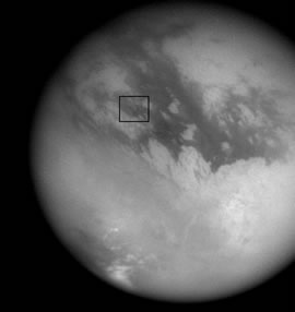 Намеченный для посадки «Гюйгенса» район Титана. © NASA/ESA
