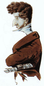 Карикатура на Берлиоза. Неизвестный художник, 1845 г.