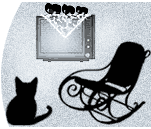это - кошка, кресло-качалка, телевизор, покрытый кружевной салфеткой, по которой осторожно топают фарфоровые слоники